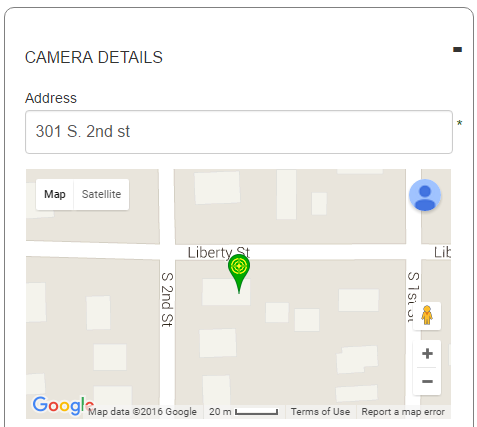 PubliCam camera registration map